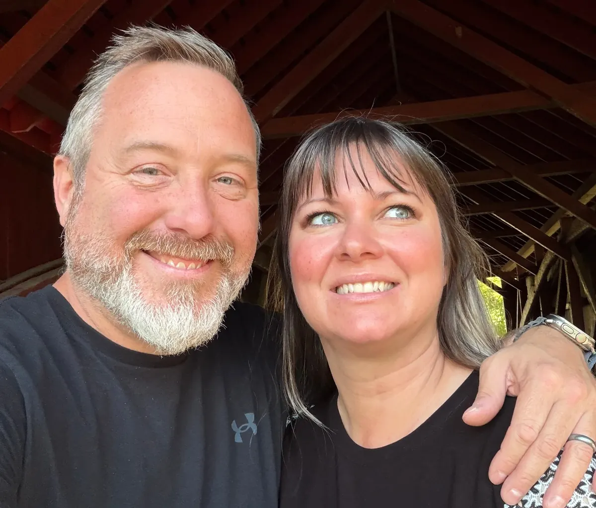 Ryan Shaver and his wife smiling together